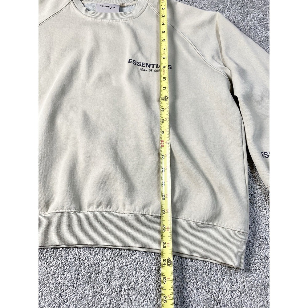 Fear of God Essentials Green Fleece Crewneck Sweatshirt Size Medium Unisex - Picture 9 of 11